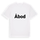 White t-shirt med Åbod fetstil t-shirt