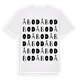 White t-shirt med Åbod ordlek t-shirt
