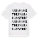 White t-shirt med Abrahamstorp ordlek t-shirt