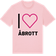 Pink Cotton t-shirt med Jag älskar Åbrott t-shirt stort tryck