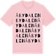 Pink Cotton t-shirt med Åbydalen ordlek t-shirt