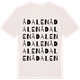 Vintage White t-shirt med Ådalen ordlek t-shirt