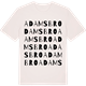 Vintage White t-shirt med Adamsbro ordlek t-shirt