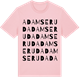 Pink Cotton t-shirt med Adamserud ordlek t-shirt