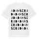 White t-shirt med Adamserud ordlek t-shirt