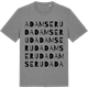 Mid Heather Gray t-shirt med Adamserud ordlek t-shirt
