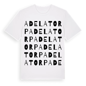 Adelatorp ordlek t-shirt – ekologisk bomull t-shirt från Pinshirt