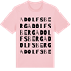 Pink Cotton t-shirt med Adolfsberg ordlek t-shirt
