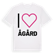White t-shirt med Jag älskar Ågård t-shirt stort tryck