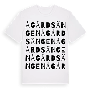 Ågårdsängen ordlek t-shirt – ekologisk bomull t-shirt från Pinshirt