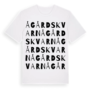 Ågårdskvarn ordlek t-shirt – ekologisk bomull t-shirt från Pinshirt