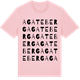 Pink Cotton t-shirt med Agateberg ordlek t-shirt