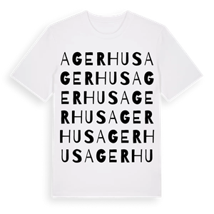 Agerhus ordlek t-shirt – ekologisk bomull t-shirt från Pinshirt