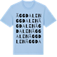Blue Soul t-shirt med Äggdalen ordlek t-shirt
