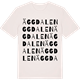 Vintage White t-shirt med Äggdalen ordlek t-shirt