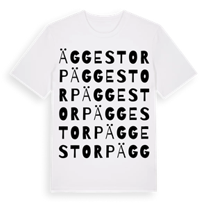 Äggestorp ordlek t-shirt – ekologisk bomull t-shirt från Pinshirt