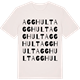Vintage White t-shirt med Agghult ordlek t-shirt