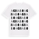 White t-shirt med Agnabo ordlek t-shirt