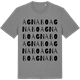 Mid Heather Gray t-shirt med Agnabo ordlek t-shirt