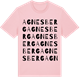 Pink Cotton t-shirt med Agnesberg ordlek t-shirt