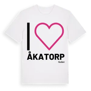 Jag älskar Åkatorp t-shirt stort tryck – ekologisk bomull t-shirt från Pinshirt