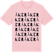 Pink Cotton t-shirt med Åker ordlek t-shirt