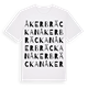 White t-shirt med Åkerbräckan ordlek t-shirt