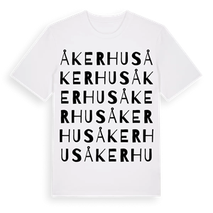 Åkerhus ordlek t-shirt – ekologisk bomull t-shirt från Pinshirt