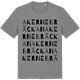 Mid Heather Gray t-shirt med Akernebräckan ordlek t-shirt