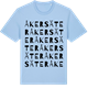 Blue Soul t-shirt med Åkersäter ordlek t-shirt
