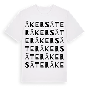 Åkersäter ordlek t-shirt – ekologisk bomull t-shirt från Pinshirt