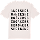 Vintage White t-shirt med Åkersberg ordlek t-shirt