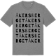 Mid Heather Gray t-shirt med Åkersberget ordlek t-shirt