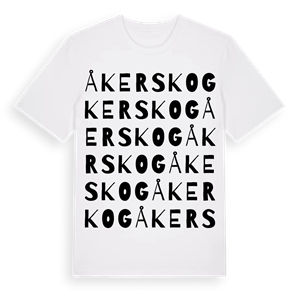 Åkerskog ordlek t-shirt – ekologisk bomull t-shirt från Pinshirt