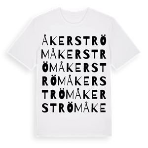 Åkerström ordlek t-shirt – ekologisk bomull t-shirt från Pinshirt