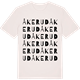 Vintage White t-shirt med Åkerud ordlek t-shirt