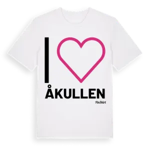 Jag älskar Åkullen t-shirt stort tryck – ekologisk bomull t-shirt från Pinshirt