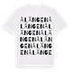 White t-shirt med Ålängen ordlek t-shirt