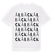 White t-shirt med Ålbäck ordlek t-shirt