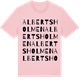 Pink Cotton t-shirt med Albertsholmen ordlek t-shirt
