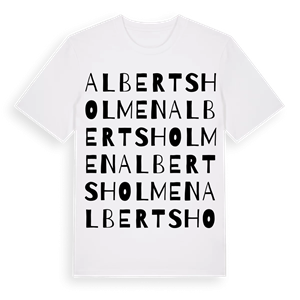 Albertsholmen ordlek t-shirt – ekologisk bomull t-shirt från Pinshirt