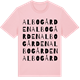 Pink Cotton t-shirt med Albogården ordlek t-shirt