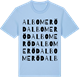 Blue Soul t-shirt med Albomeröd ordlek t-shirt