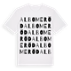 Albomeröd ordlek t-shirt
