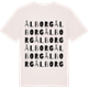 Vintage White t-shirt med Ålborg ordlek t-shirt