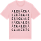 Pink Cotton t-shirt med Alebäck ordlek t-shirt