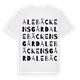White t-shirt med Alebäckens gård ordlek t-shirt