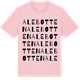 Pink Cotton t-shirt med Alebotten ordlek t-shirt
