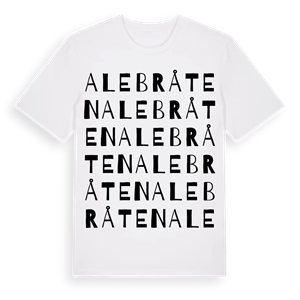 Alebråten ordlek t-shirt – ekologisk bomull t-shirt från Pinshirt