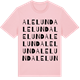 Pink Cotton t-shirt med Alelund ordlek t-shirt